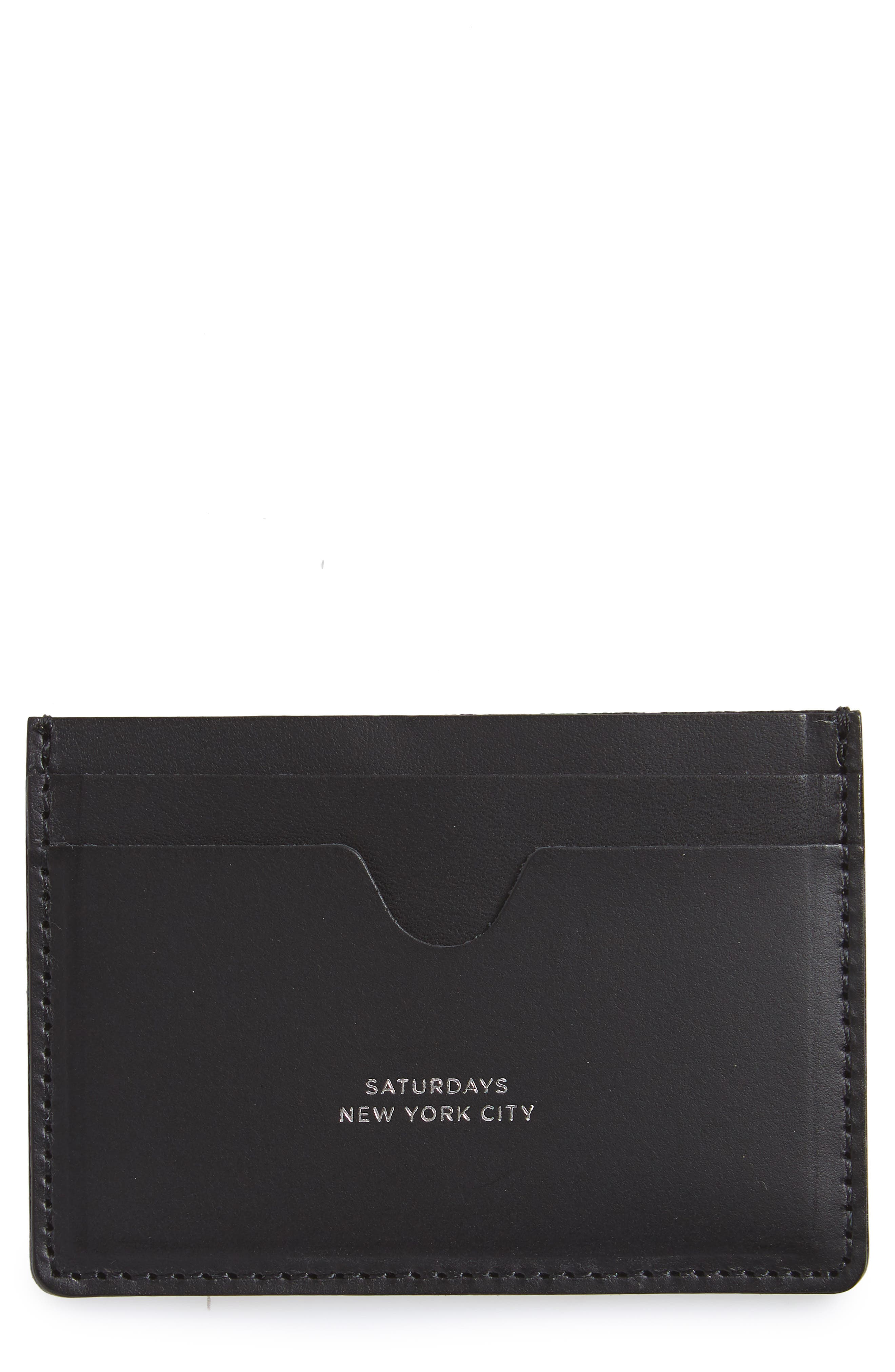  Ryan Leather Card Case, Main, color, BLACK