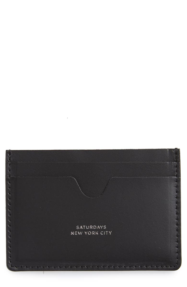 Ryan Leather Card Case, Main, color, BLACK