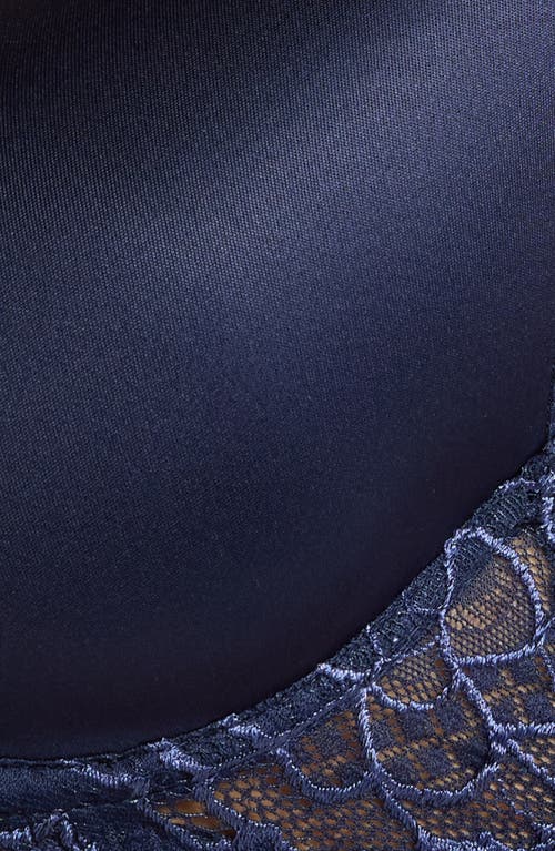 Simone Perele Caresse Underwire Plunge Bra In Ink Blue