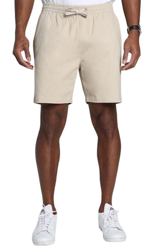 Shop Jachs Stretch Twill Pull-on Shorts In Stone