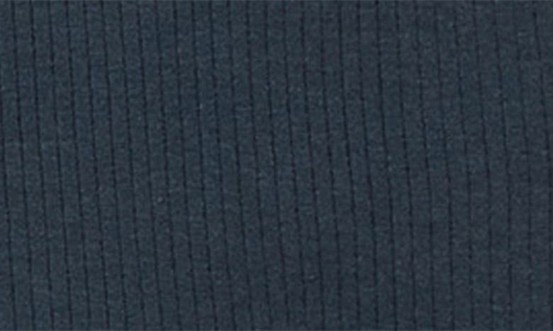 Mori Rib Fitted One-piece Romper In Ribbed Navy