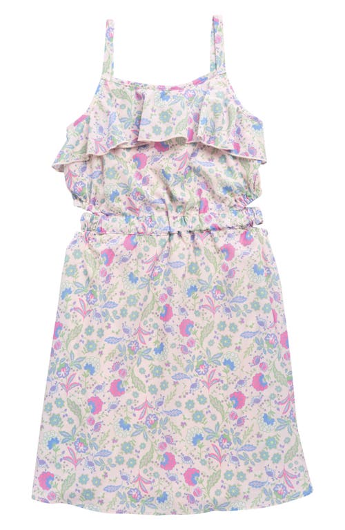 BLUSH by Us Angels Kids' Sleeveless Cutout Floral Print Sundress Pink at Nordstrom,