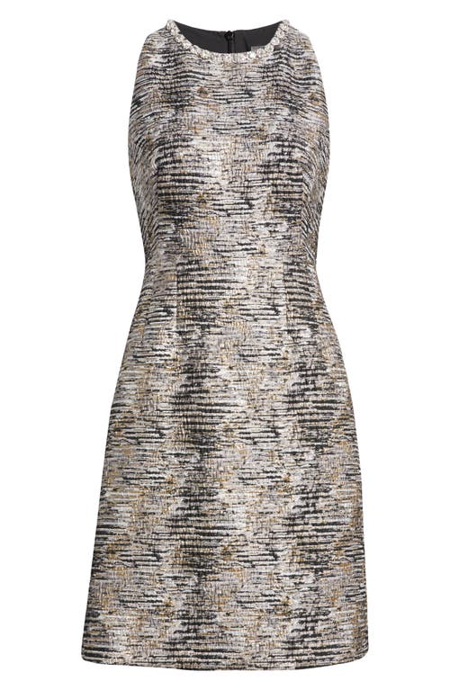 Shop Vince Camuto Metallic Sheath Dress In Black Slate