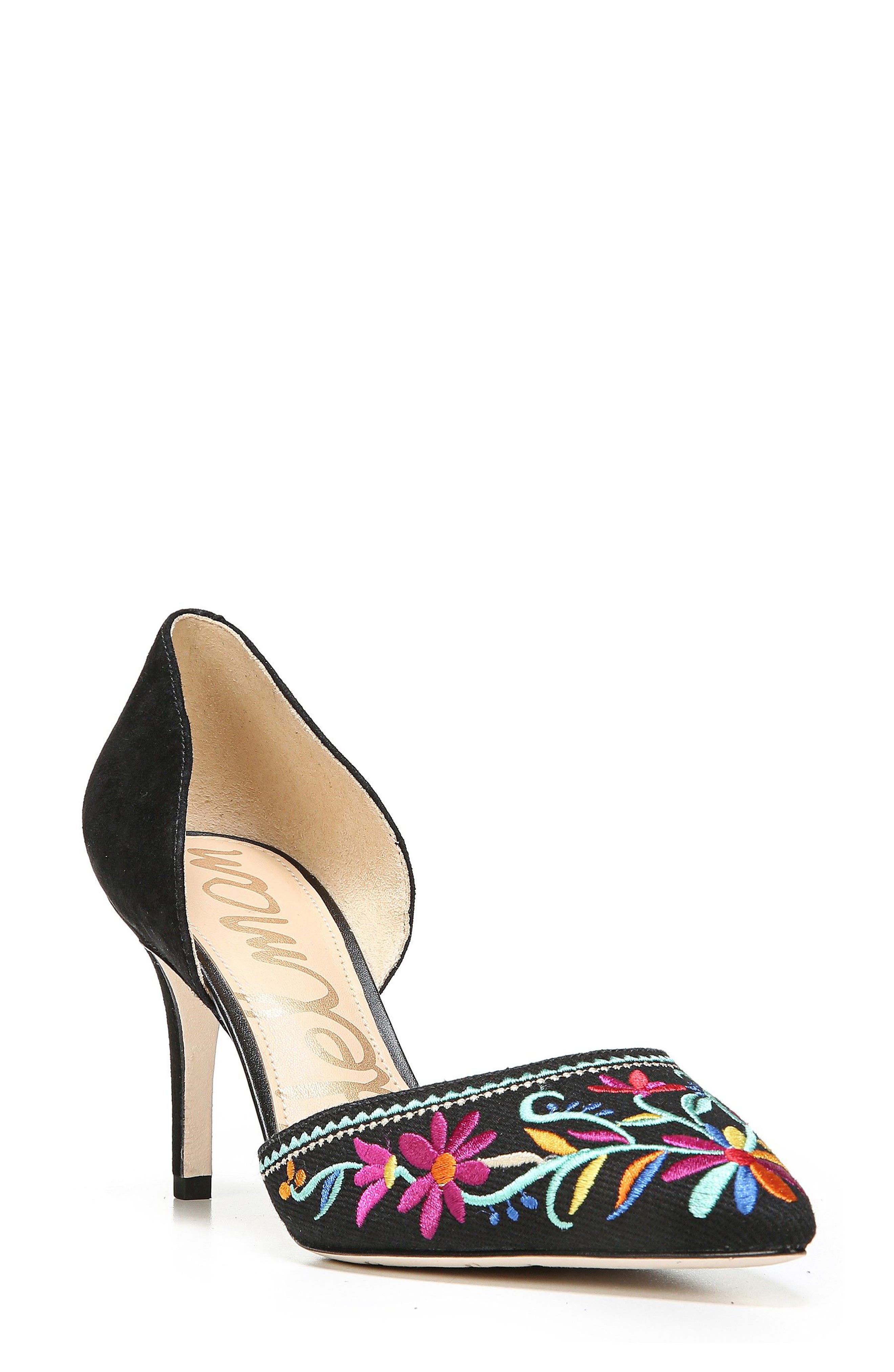 sam edelman embroidered heels