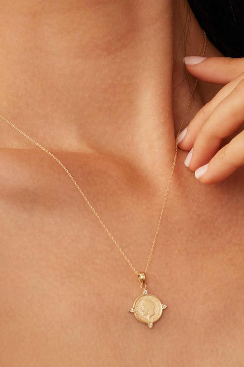 Oradina 14k Two Tone Gold Legacy Coin Pendant Charm In 14k Two-tone Gold