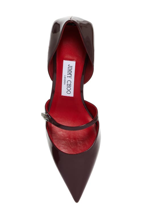 Shop Jimmy Choo Carolyn Pointed Toe D'orsay Pump In Garnet/red