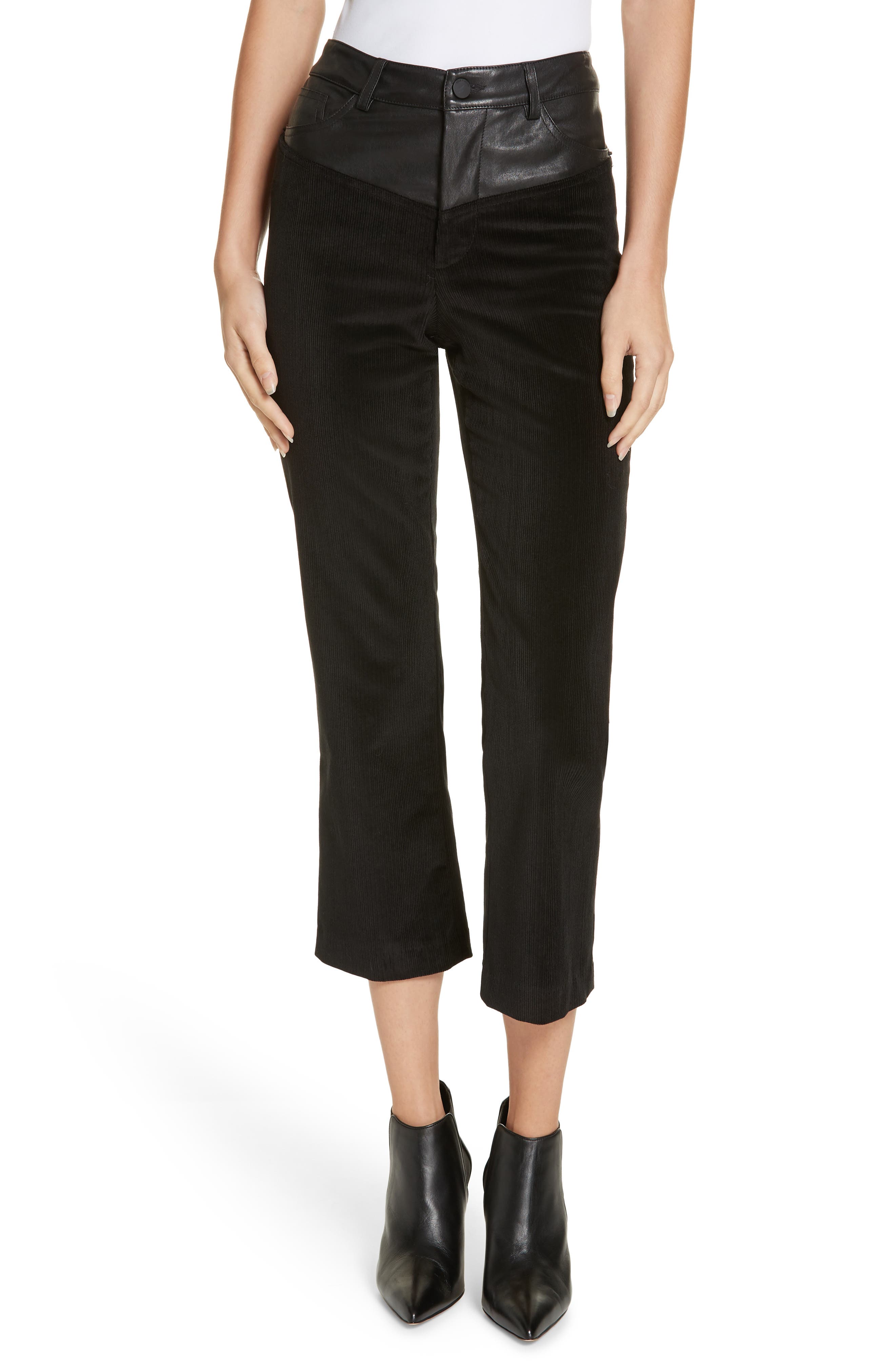 flare leg cropped pants