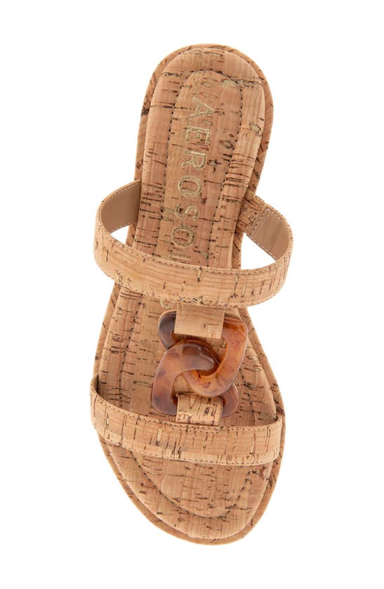 Shop Aerosoles Geraldine Chain Slide Sandal In Cork Combo