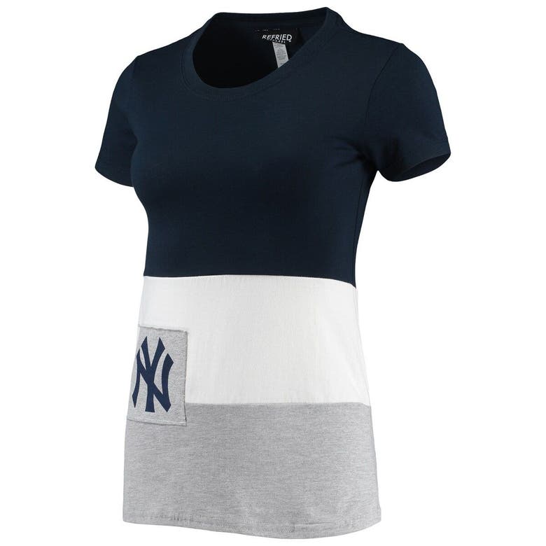 Refried Apparel Women's Navy, Gray New York Yankees Scoop Neck