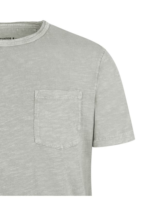 Shop John Varvatos Cooper Washed Cotton Slub T-shirt In Grey Sky