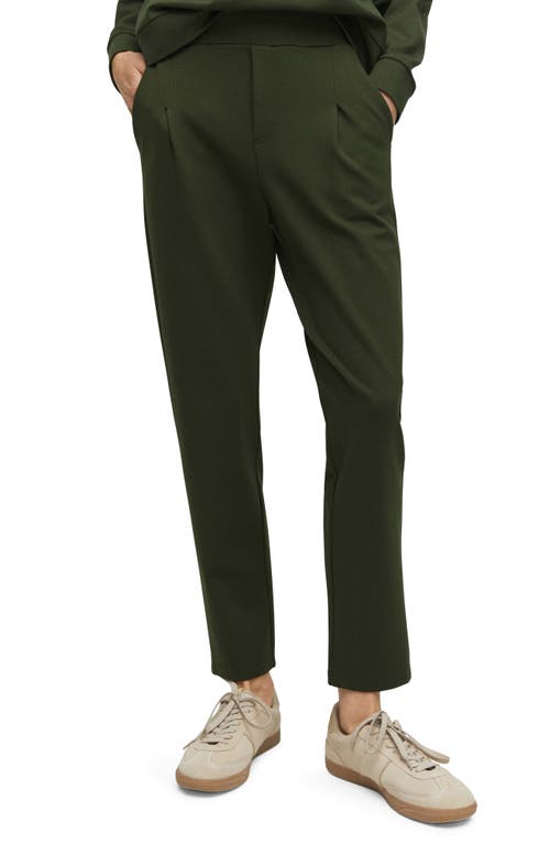 MANGO Inverted Pleat Joggers in Khaki at Nordstrom, Size X-Small