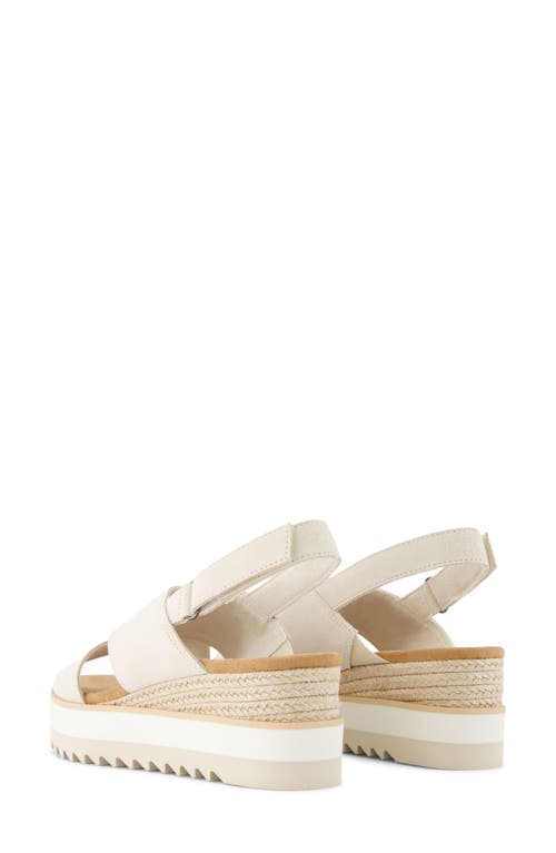 Shop Toms Diana Crossover Platform Wedge Sandal In Light Sand Suede