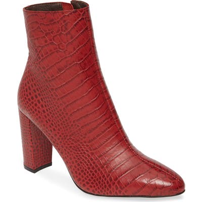 Matisse Cadet Block Heel Bootie- Red