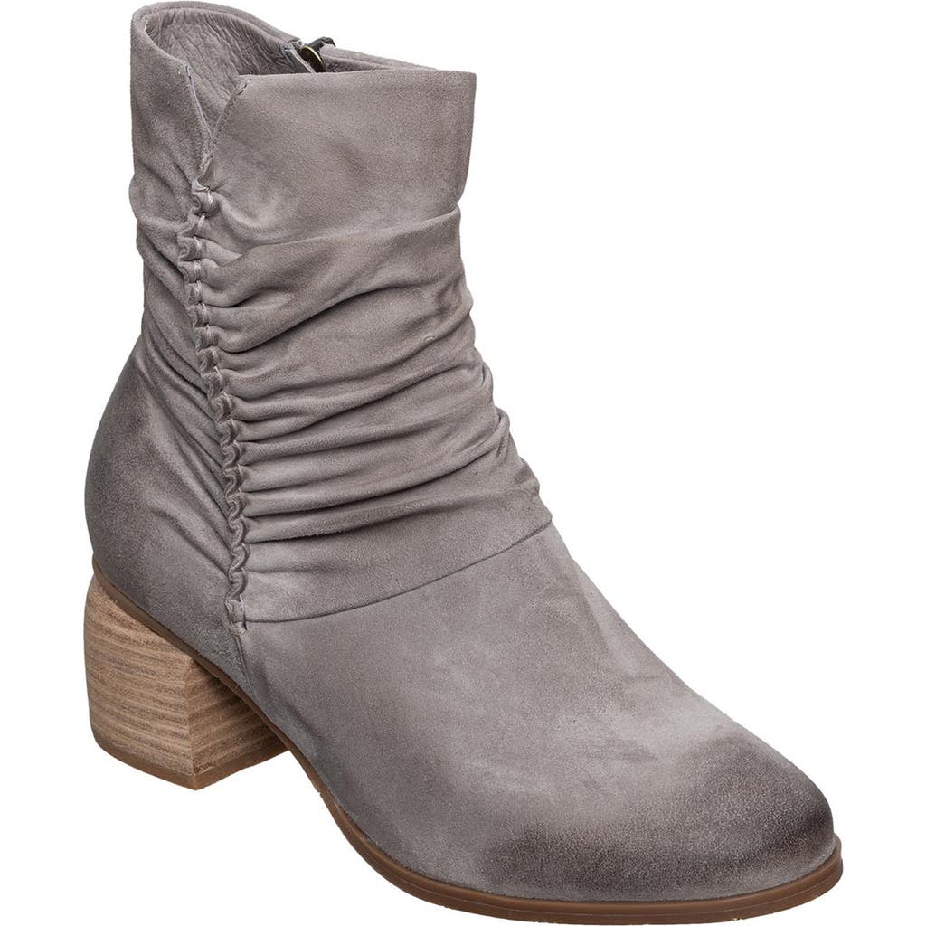 Antelope Nona Ruched Bootie In Light Grey