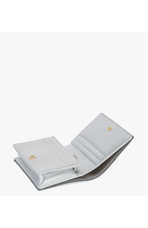 Mcm Diamond Leather Small Wallet In Silver