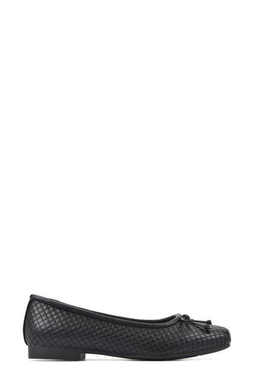 Shop Cliffs By White Mountain Bessy Ballet Flat In Black/smooth