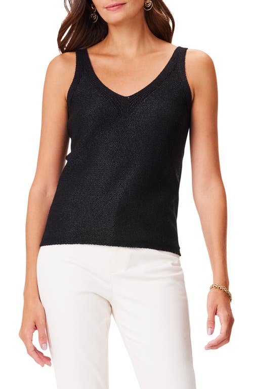NIC+ZOE Sleek Sweater Tank in Black Onyx
