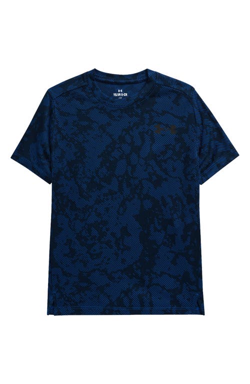 Shop Under Armour Kids' Ua Tech™ Geode Jacquard Performance T-shirt In Tech Blue//black