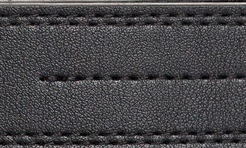 Linea Pelle Stitched Faux Leather Belt In Black