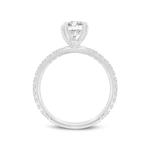 Luvmyjewelry Rania 14k White Gold Pear Lab Grown Diamond Hidden Halo Engagement Ring In 14k White Gold