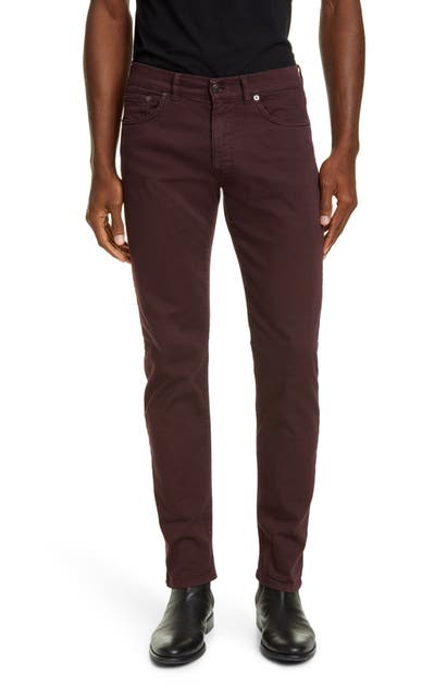 Eidos Overwashed Stretch Jeans In Burgundy | ModeSens