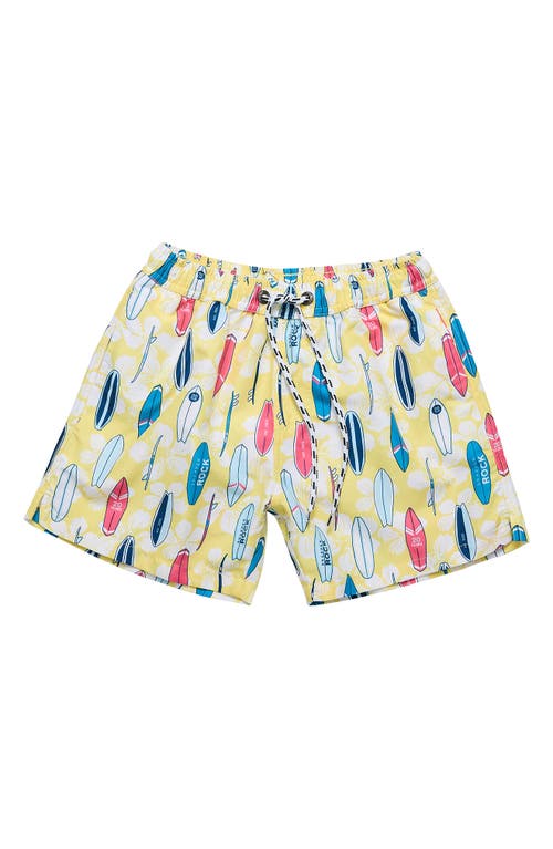 Snapper Rock Kids' The Board Swim Trunks Yellow at Nordstrom,