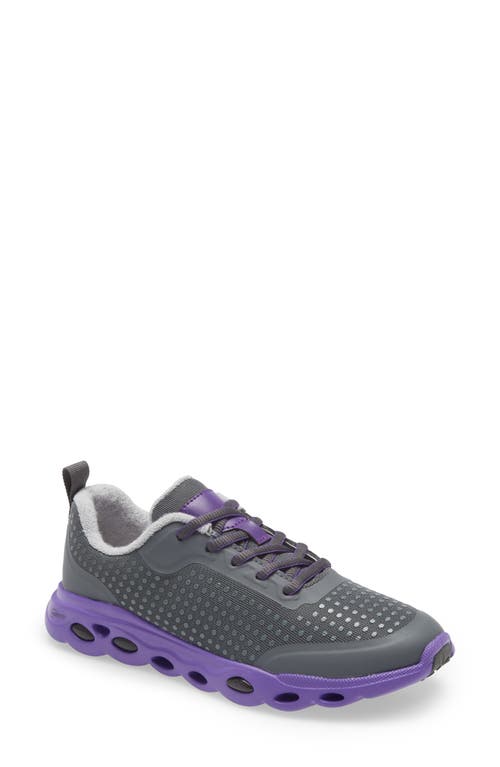 Ara Montclair Sneaker In Graphite/purple