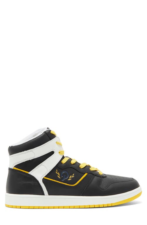 Shop Official Program Court High Top Sneaker In Black/white/dark Yellow