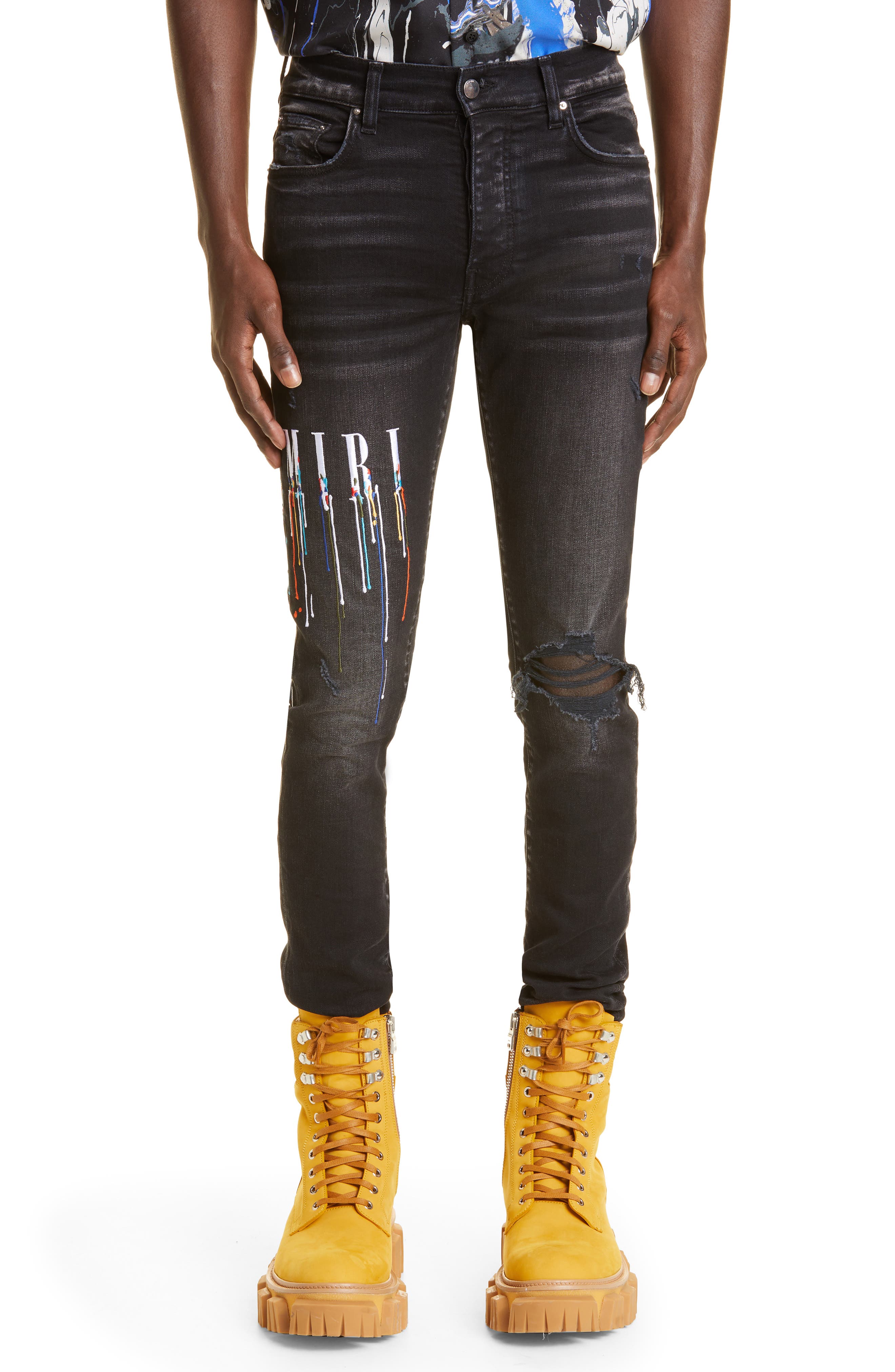 men black amiri jeans