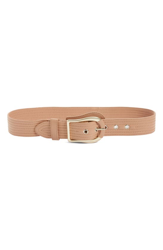 Zimmermann Quilted Leather Belt In Blush ModeSens