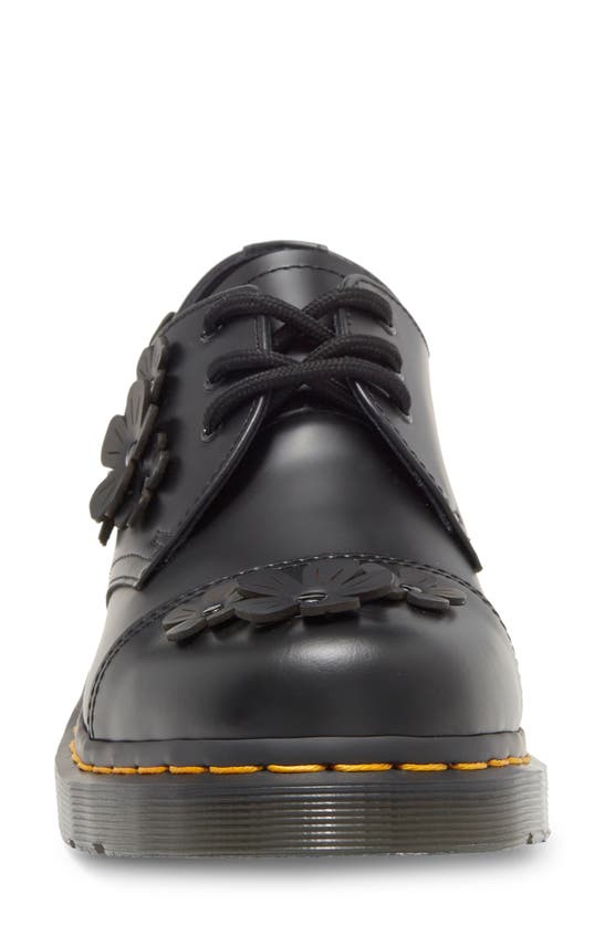 Shop Dr. Martens' Dr. Martens 1461 Floral Appliqué Derby In Black Smooth