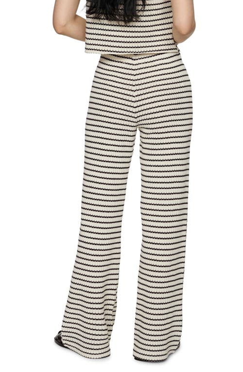 Mango Nita Knit Straight Leg Pants In Black