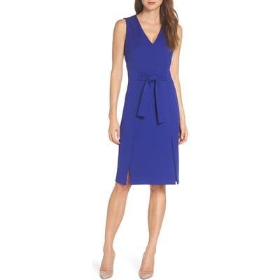 Vince Camuto Scuba Crepe Sheath Dress, Blue