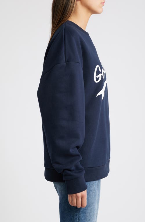 Shop Favorite Daughter Go Sport Sweatshirt In Dark Navy