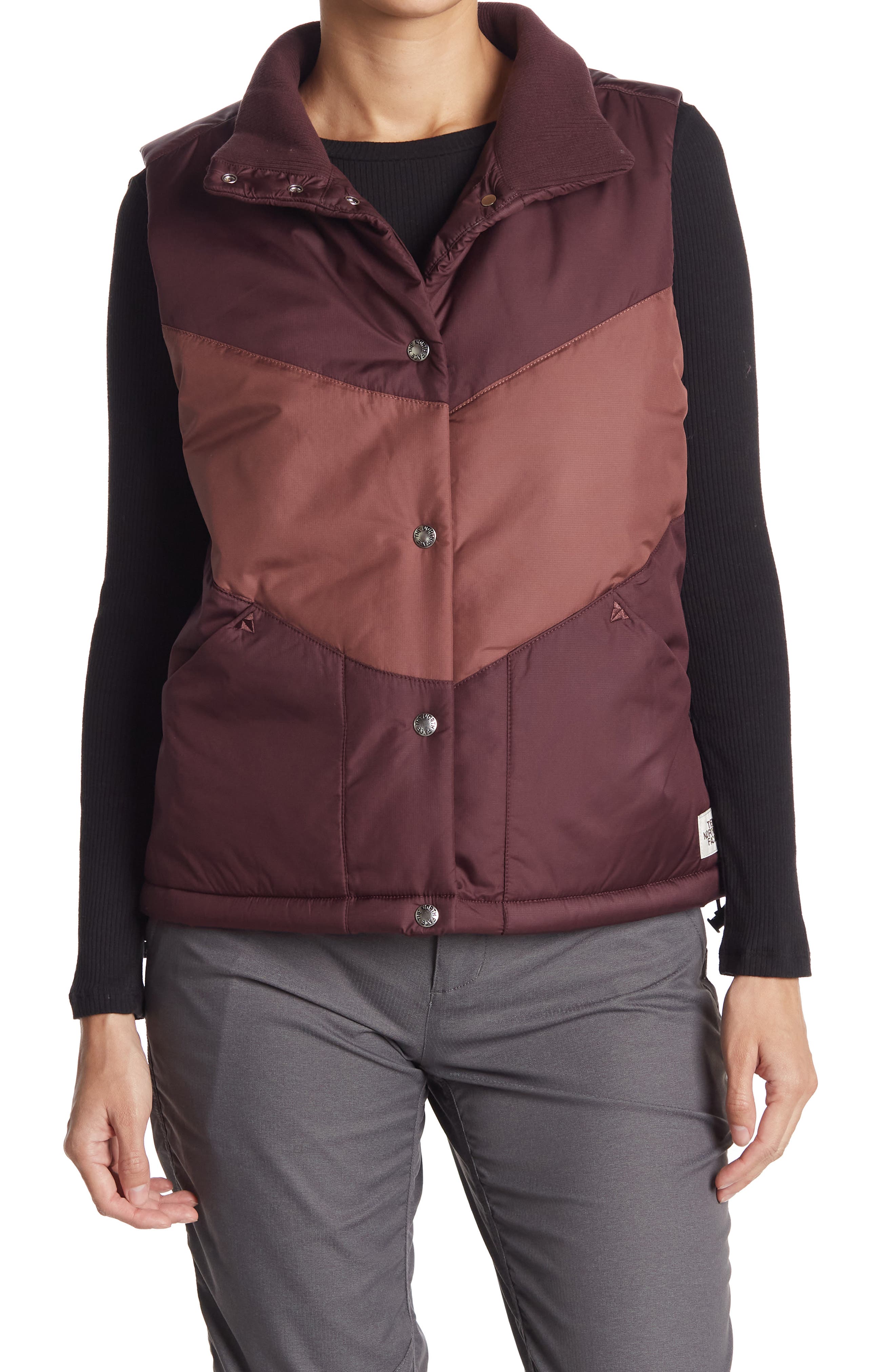 the north face body warmer brown