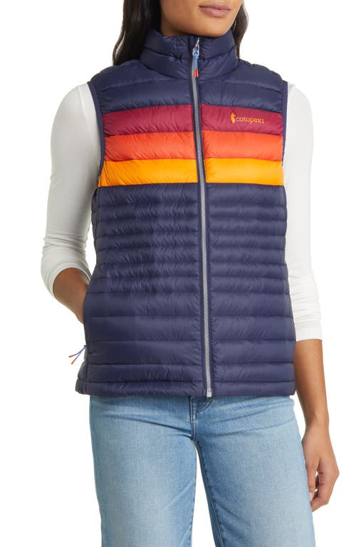 Fuego Water Resistant Packable 800 Fill Power Down Vest in Maritime Rasberry