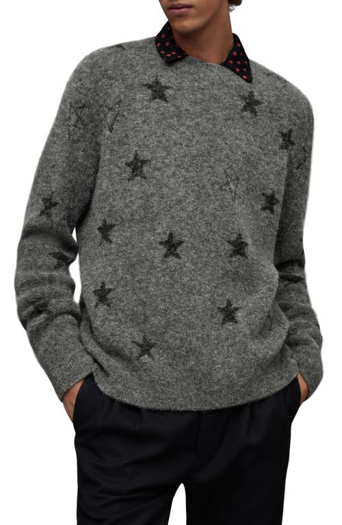 AllSaints Odyssey Crewneck Sweater Charcoal Marl at Nordstrom,