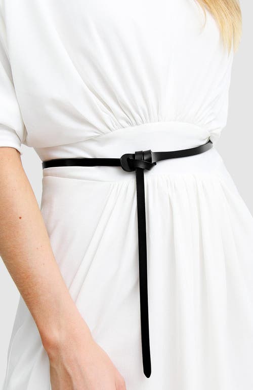 Shop Belle & Bloom Tie The Knot Leather Belt In Black