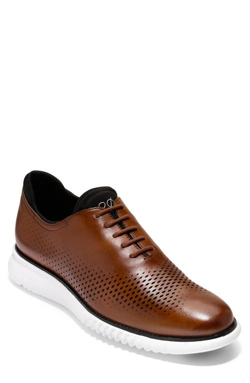 Cole Haan 2.ZeroGrand Laser Wing Derby British Tan/Ivory Leather at Nordstrom,