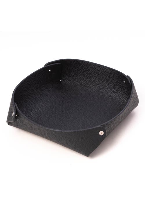 Catchall Leather Valet Tray in Grey