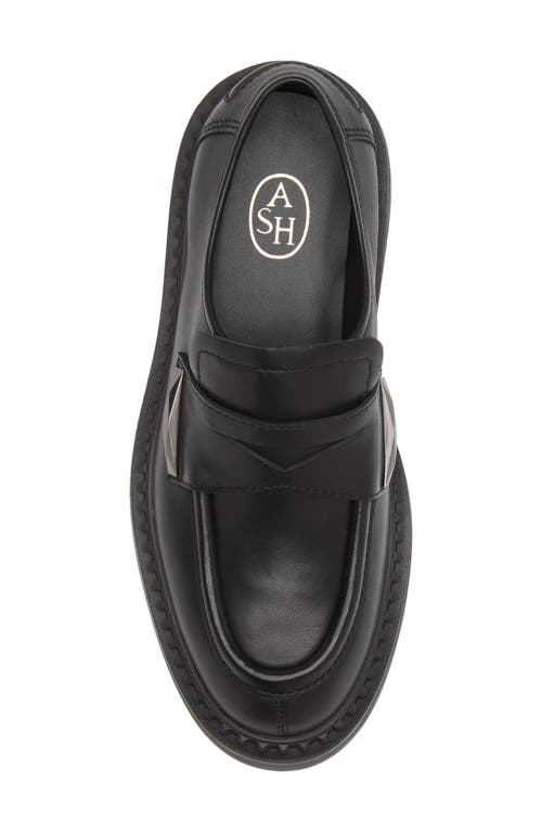 Shop Ash Medusa Lug Sole Loafer In Black