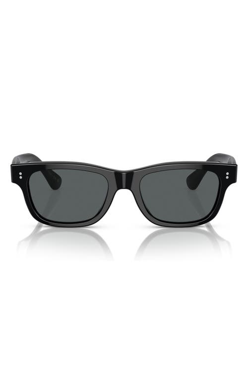 Oliver Peoples Rosson Sun 53mm Gradient Polarized Square Sunglasses in Black Polarized at Nordstrom