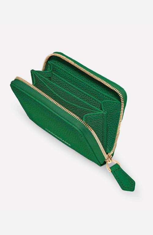 Maison De Sabre Maison De Sabré Small Leather Zipped Wallet In Emerald Green