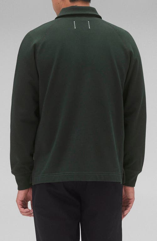 Shop Reigning Champ Midweight Terry Rugby Shirt In Petrol