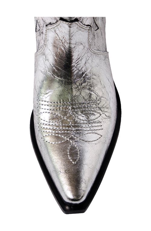 Free People Way Out West Cowboy Boot In Silver