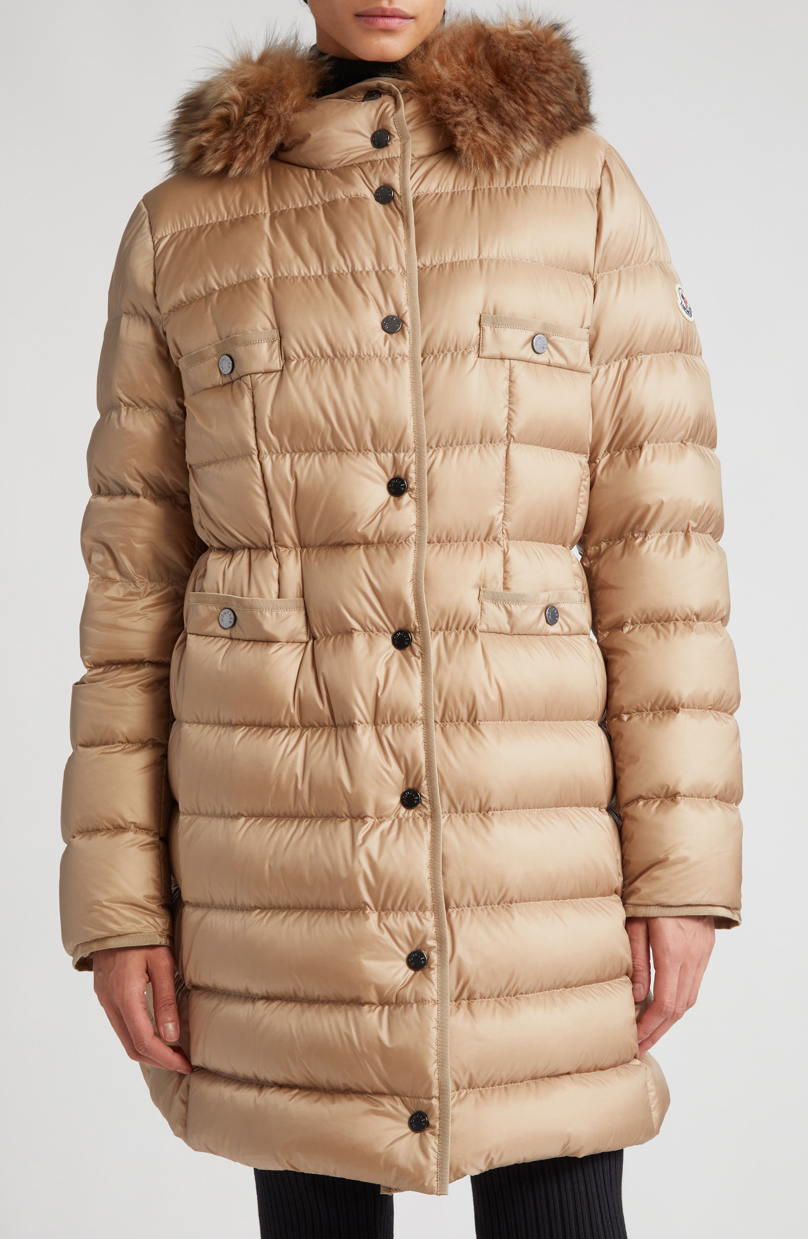 Moncler Hirmafur Quilted Down Coat with Removable Genuine Shearling Trim |  Nordstrom