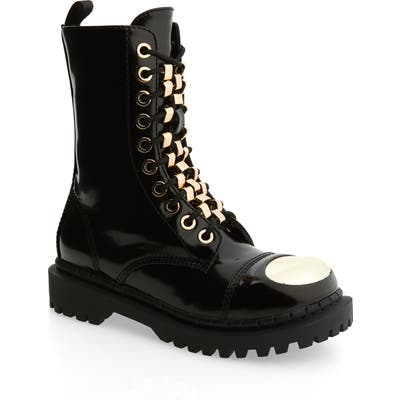 Jeffrey Campbell Kickstart Lace-Up Boot, Black