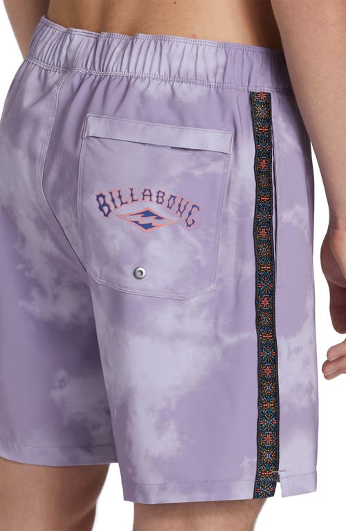 Shop Billabong D Bah Layback Swim Trunks In Purple Ash