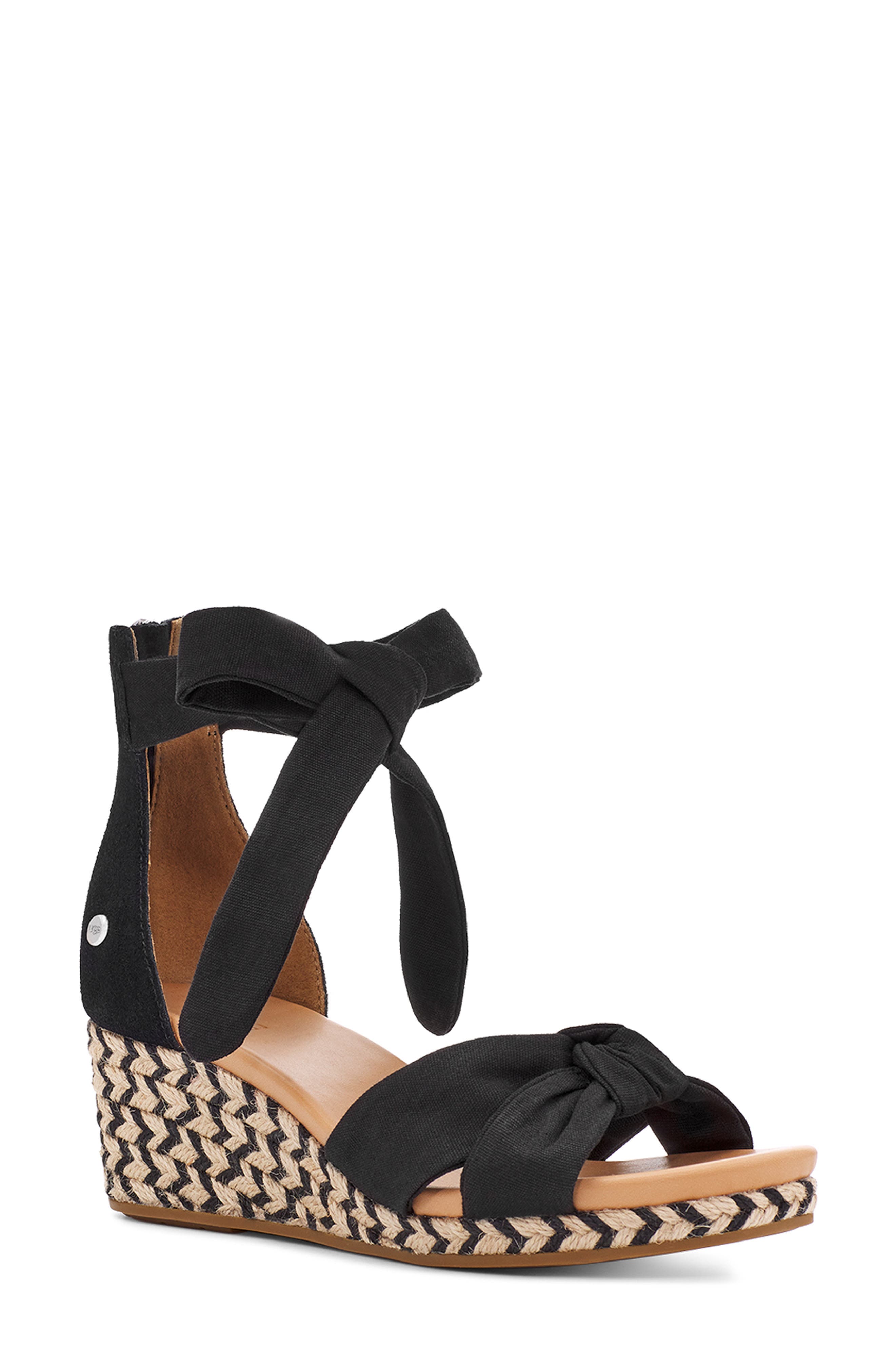 black low heel wedge shoes