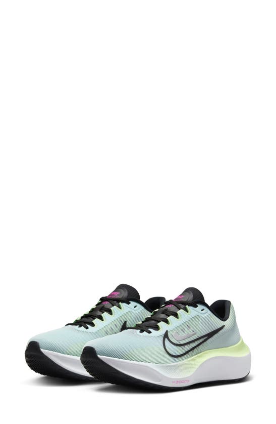 Shop Nike Zoom Fly 5 Running Shoe In Glacier Blue/ Green/ Black